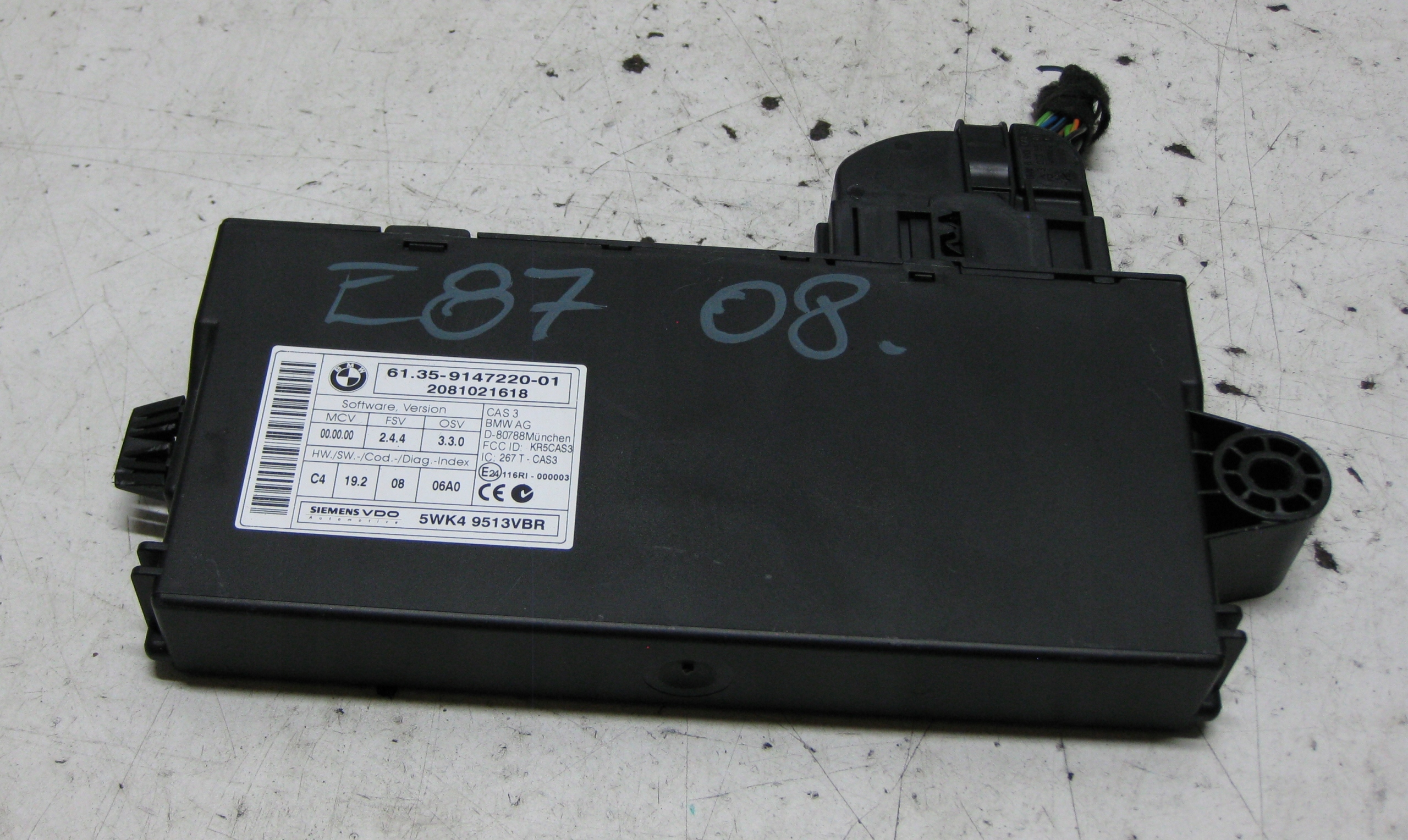 BMW E87 2.0 und 08R modul Bedienteil CAS 9147220