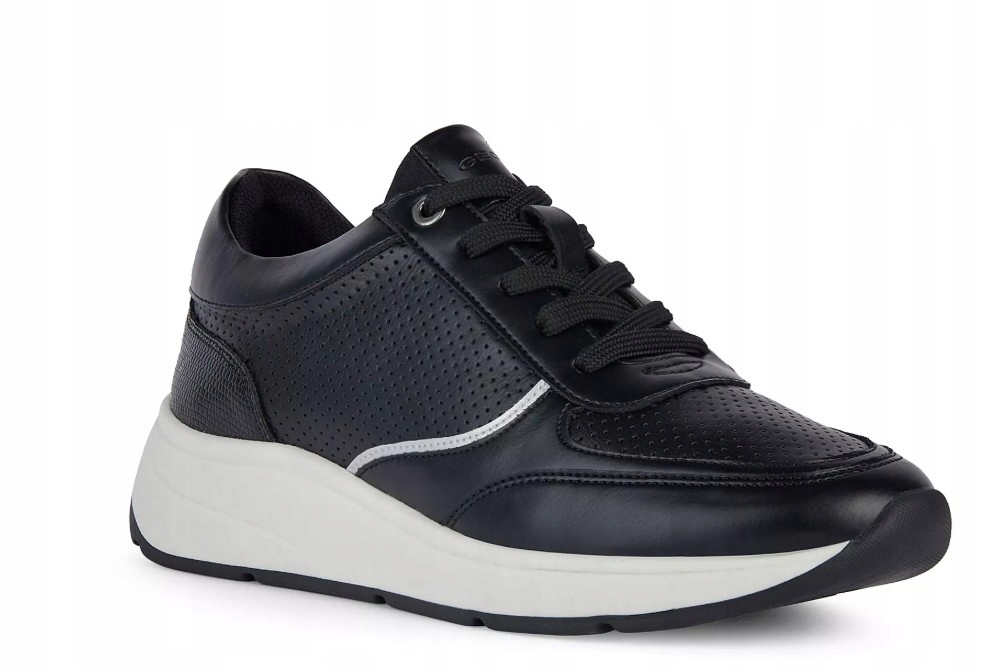 Geox Dámské Šněrovací Sportovní Boty Černé 36 Ž5N