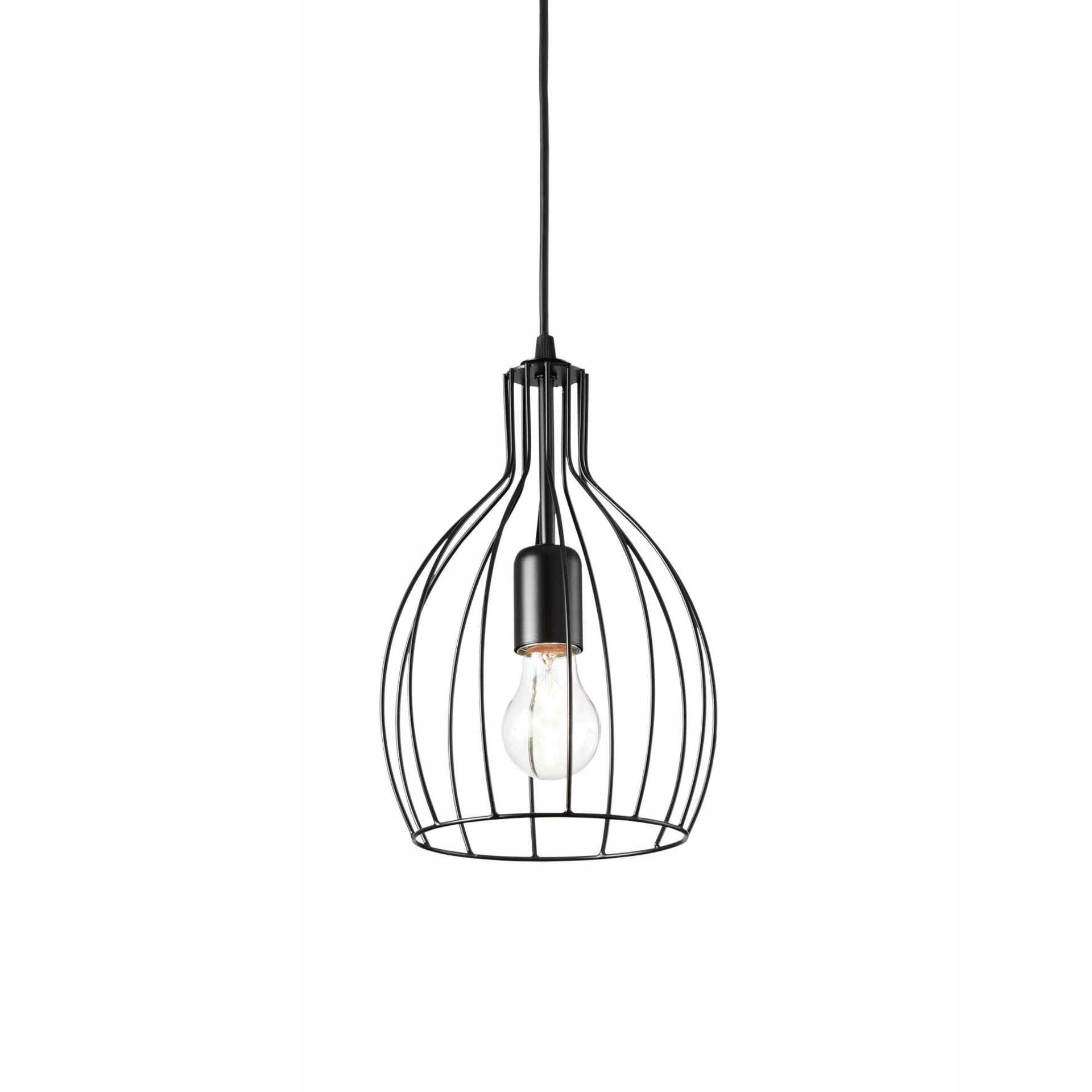 Závesné svietidlo Ideal Lux Ampolla-2 čierne E27 kov 20,5cm