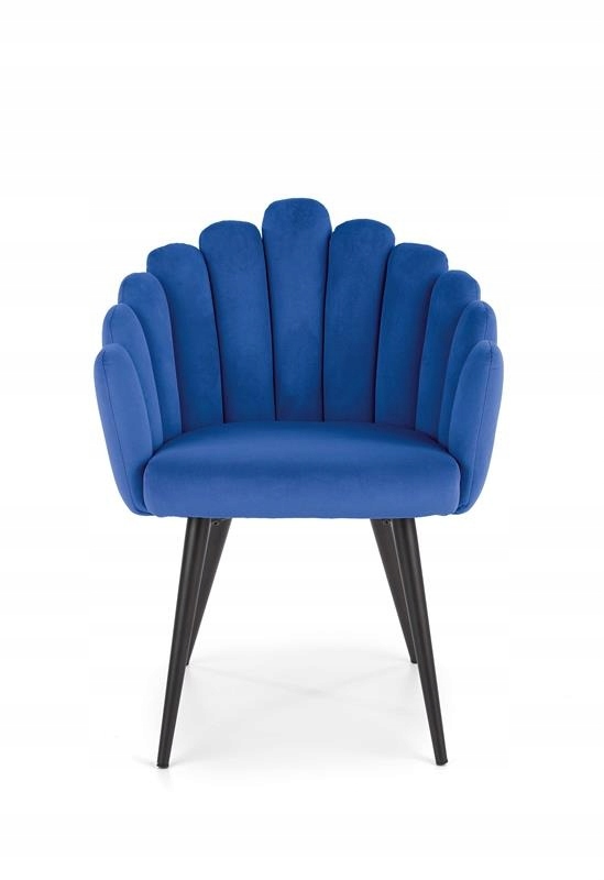Krzesło tapicerowane muszla K-410 Halmar Granatowe, czarne nogi, gustowne Kod producenta V-CH-K/410-KR-GRANATOWY