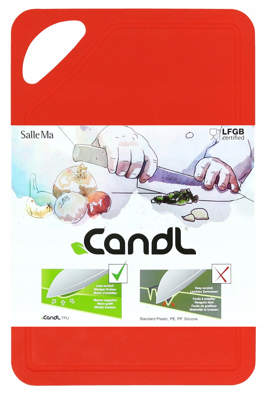 

Mata kuchenna do krojenia 26x17 czerwona CandL