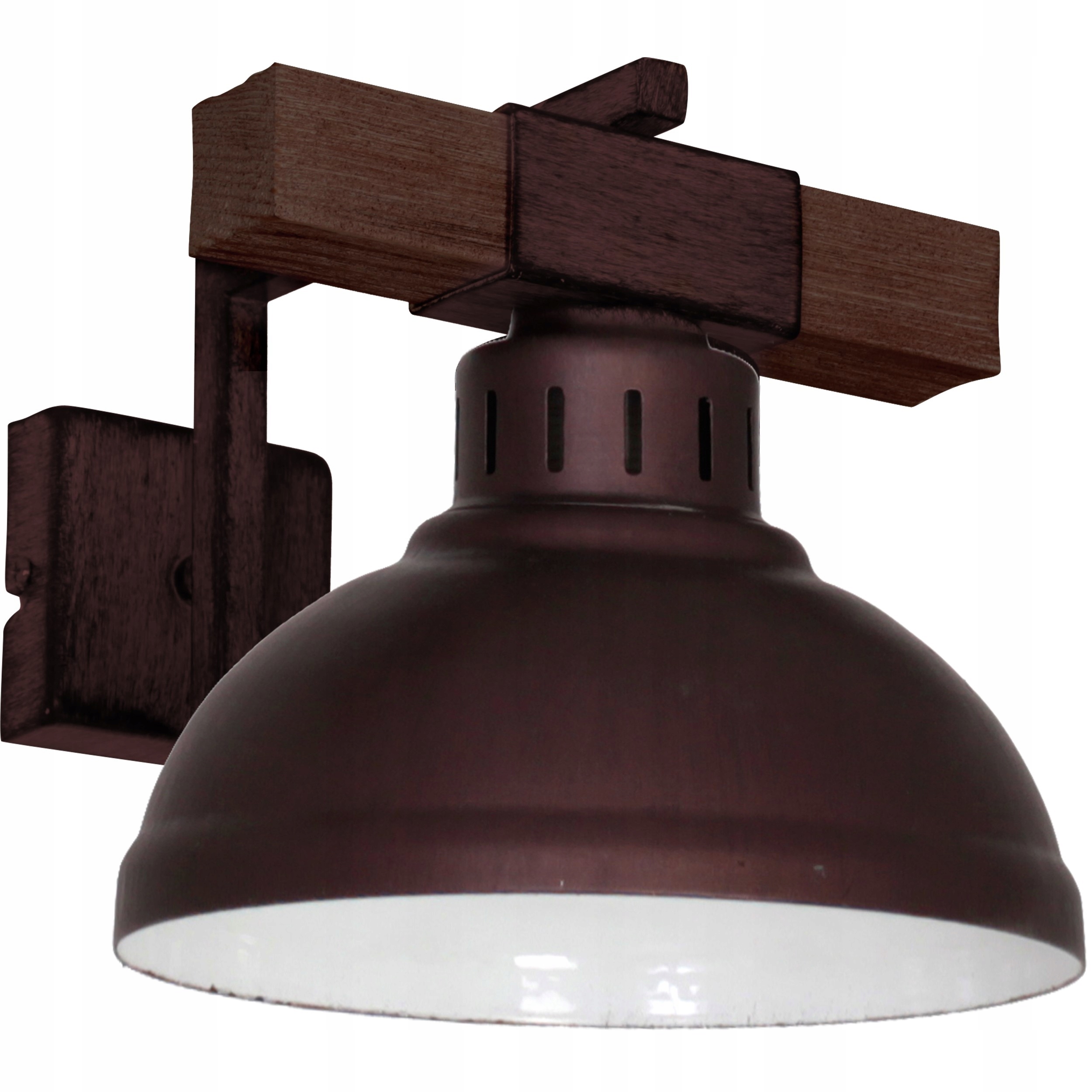 Nástěnná lampa Hakon tmavě hnědá 1xE27 industriální do obývacího pokoje