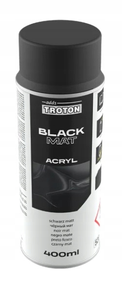 Lakier w sprayu akryl czarny matowy Troton 400ml
