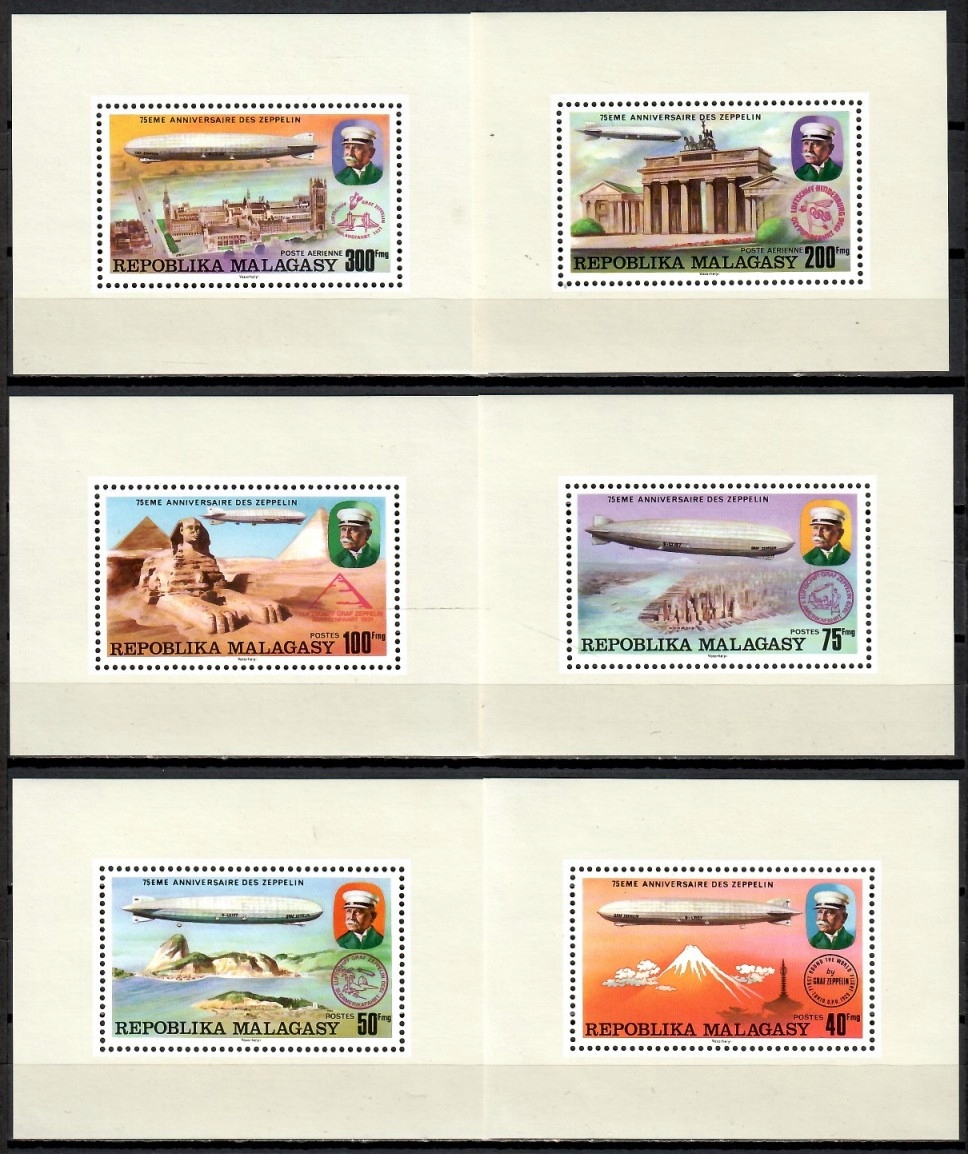 Madagaskar 1976 Mi lx 783-788 Czyste **