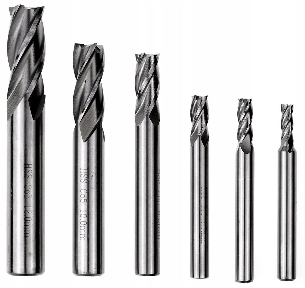 Sada fréz NFPa 4-12 HSSCo DIN844 kobalt 4P