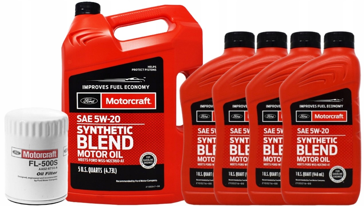 Motorcraft 5W20 Syntetický Zmes 8,51L Filter Mustang F-150 5.0 V8