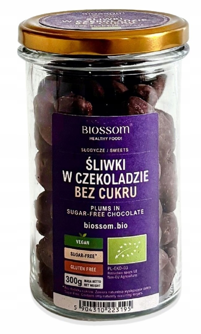 Kalifornské Švestky V Čokoládě Bez Přidaných Cukrů, Bezlepkové, Bio 300