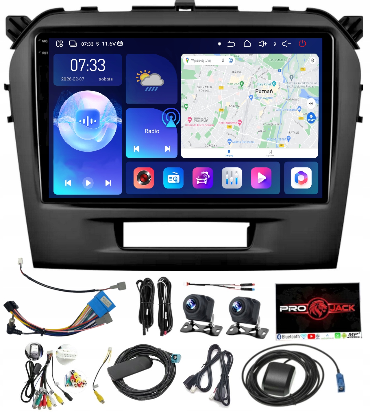 Autorádio Gps Android Bt Suzuki Vitara 2015-2024 Carplay Wifi Usb 6GB 128GB Sim