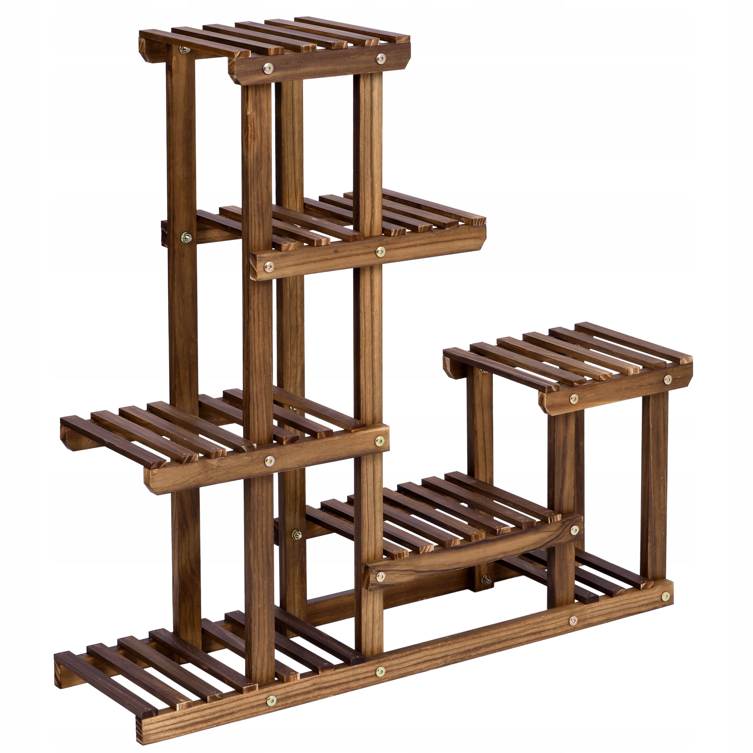 KWIETNIK DREWNIANY STOJĄCY DRABINKA REGAŁ STOJAK NA KWIATY DONICZKI ROŚLINY