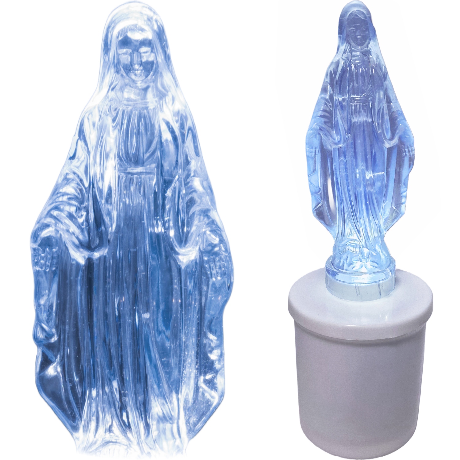 WKŁAD DO ZNICZY ZNICZA MATKA BOSKA NA BATERIE R14 DO 180DNI ZIMNY BIAŁY