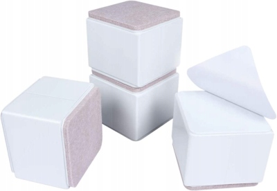 EZPROTEKT BLOKI PODWYŻSZAJĄCE MEBLE 4SZT BRĄZOWE