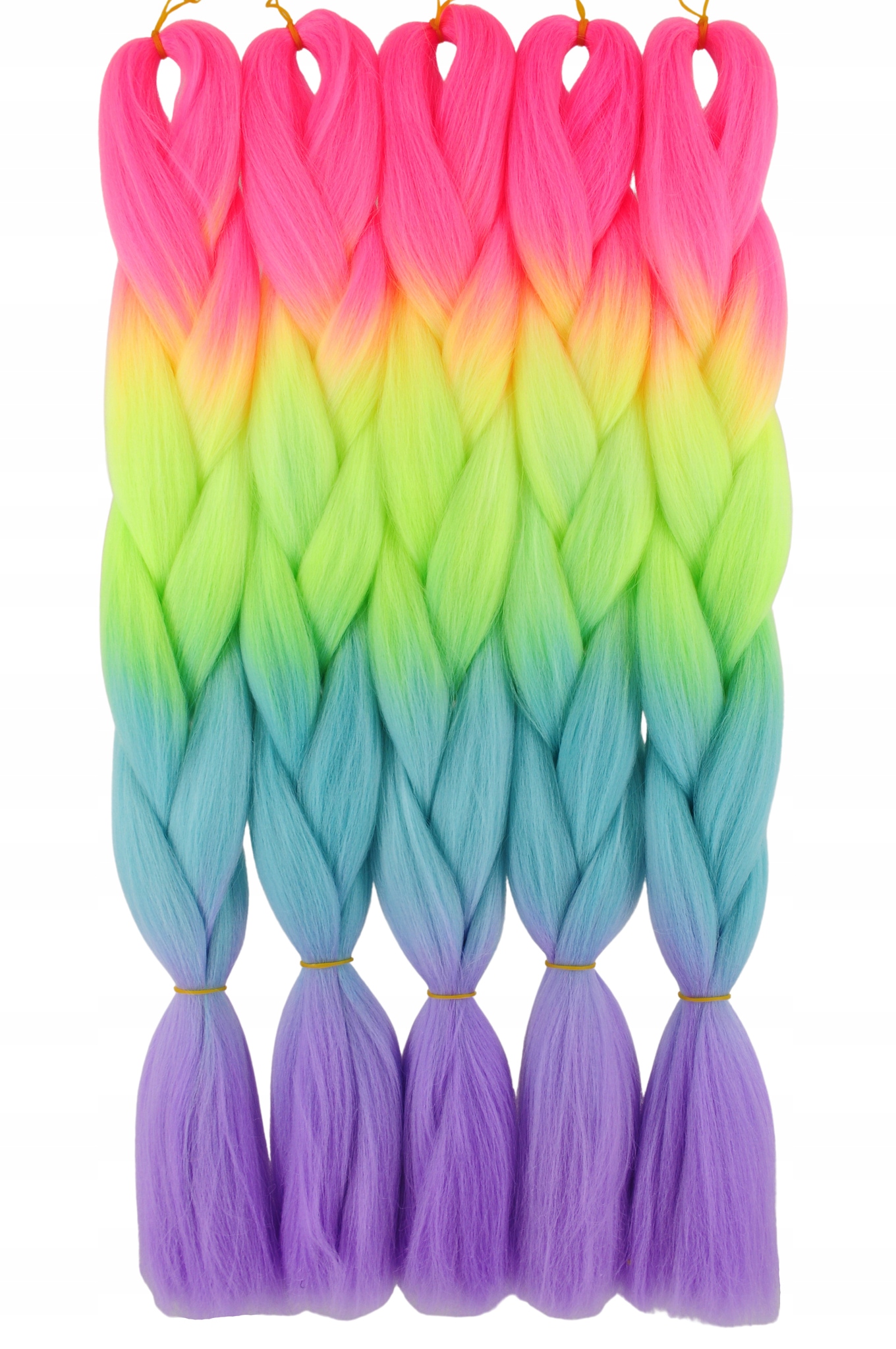 WŁOSY SYNTETYCZNE KOLOROWE WARKOCZYKI OMBRE 4K.035 Marka Smart Colours