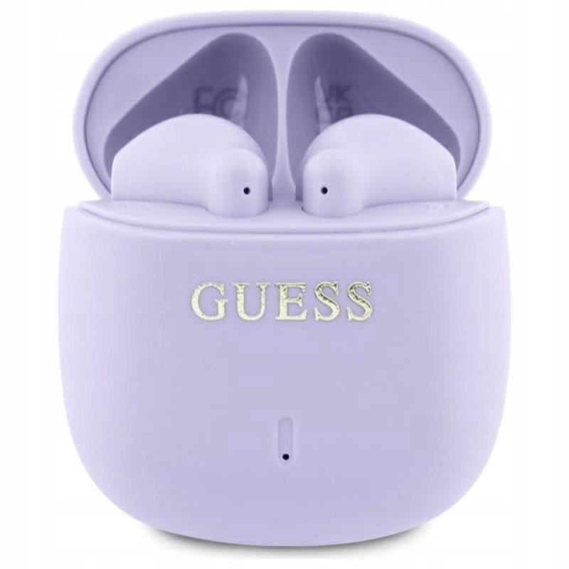 Guess Classic Logo Bluetooth sluchátka Tws s nabíjecím pouzdrem Fialová