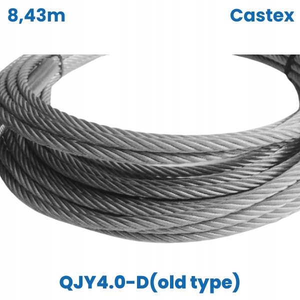 Náhradní Castex: ocelové lano 8,43 m pro QJY4.0-D (starý typ)