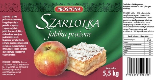 Prospona Jablečný Koláč Pražená jablka 5,5 kg