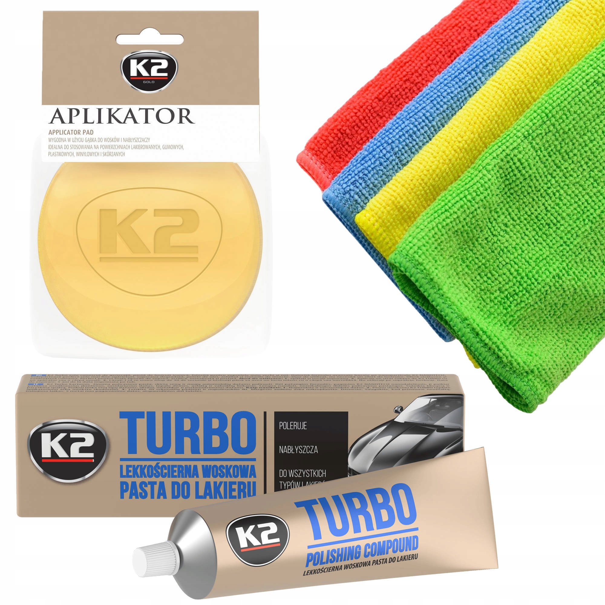 

Zestaw Polerowanie lakieru usuwanie rys K2 Turbo
