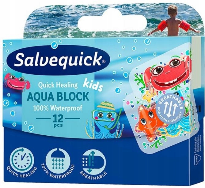 

Salvequick Aqua Block Kids zestaw plastrów 12 szt