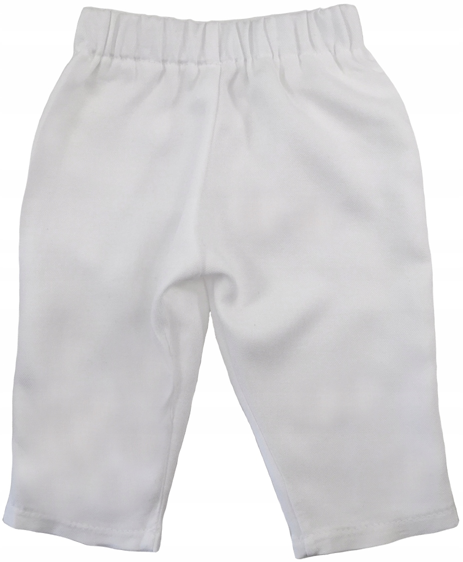 SPODNIE wizytowe śmietankowe do Chrztu 86 cm +12m Marka Dominga