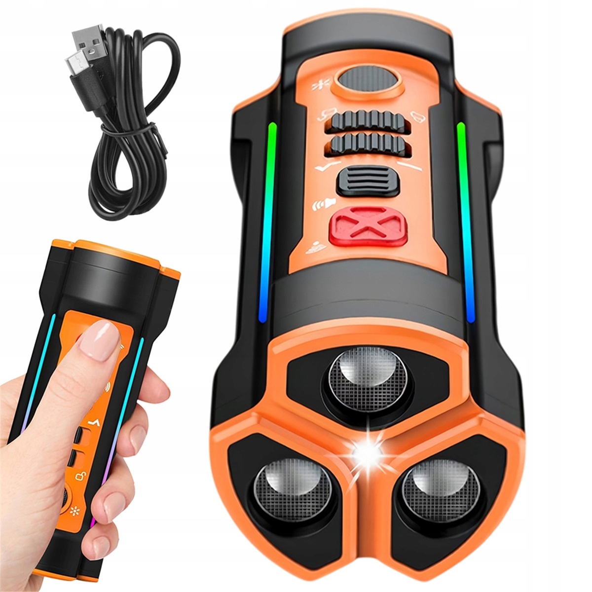 Levně Ultrazvukové Zařízení S Led Svítilnou Proti Štěkání, Dosah 55 Ft