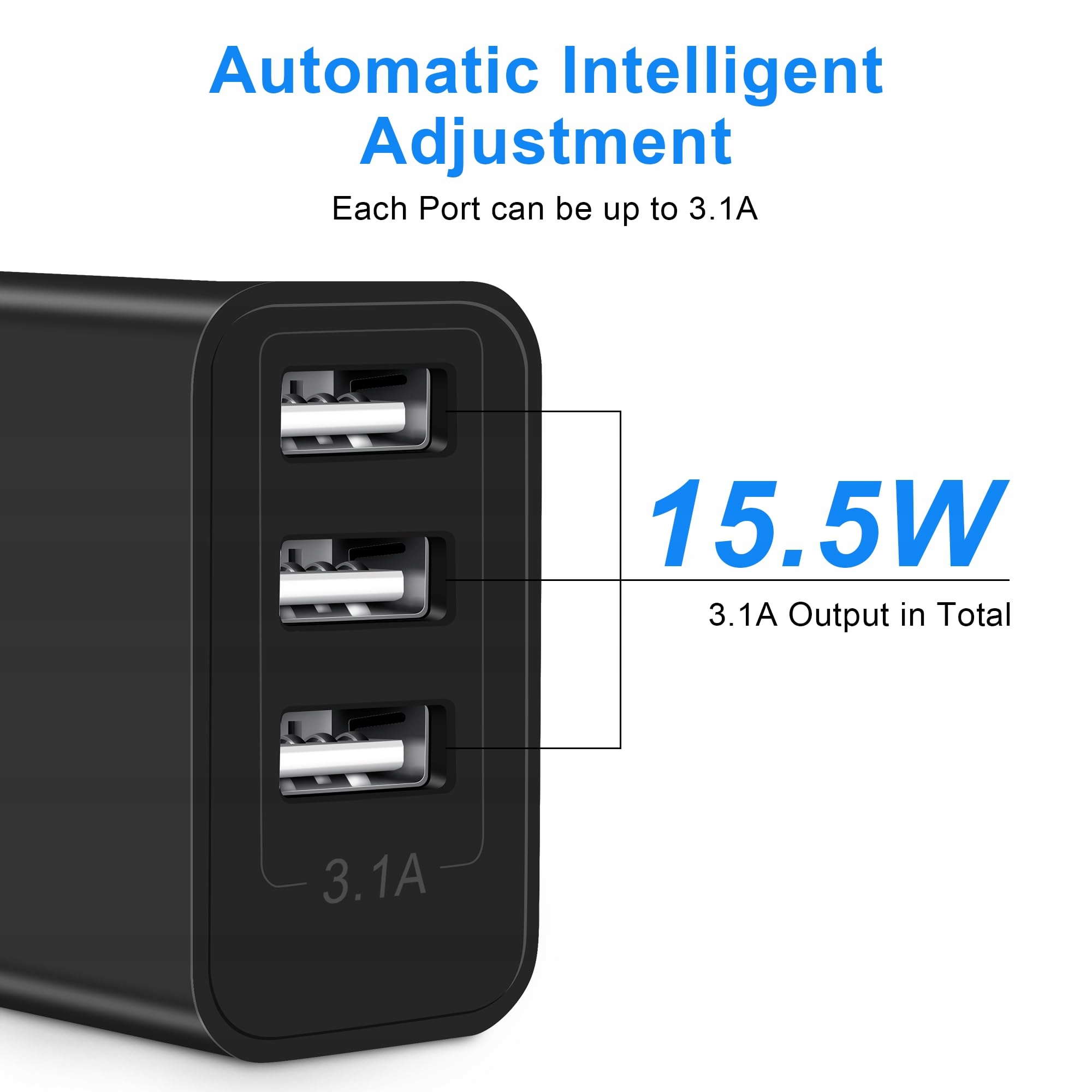 ARCCRA Ładowarka USB 15W 3-Port Adapter do Android — miniatura 2