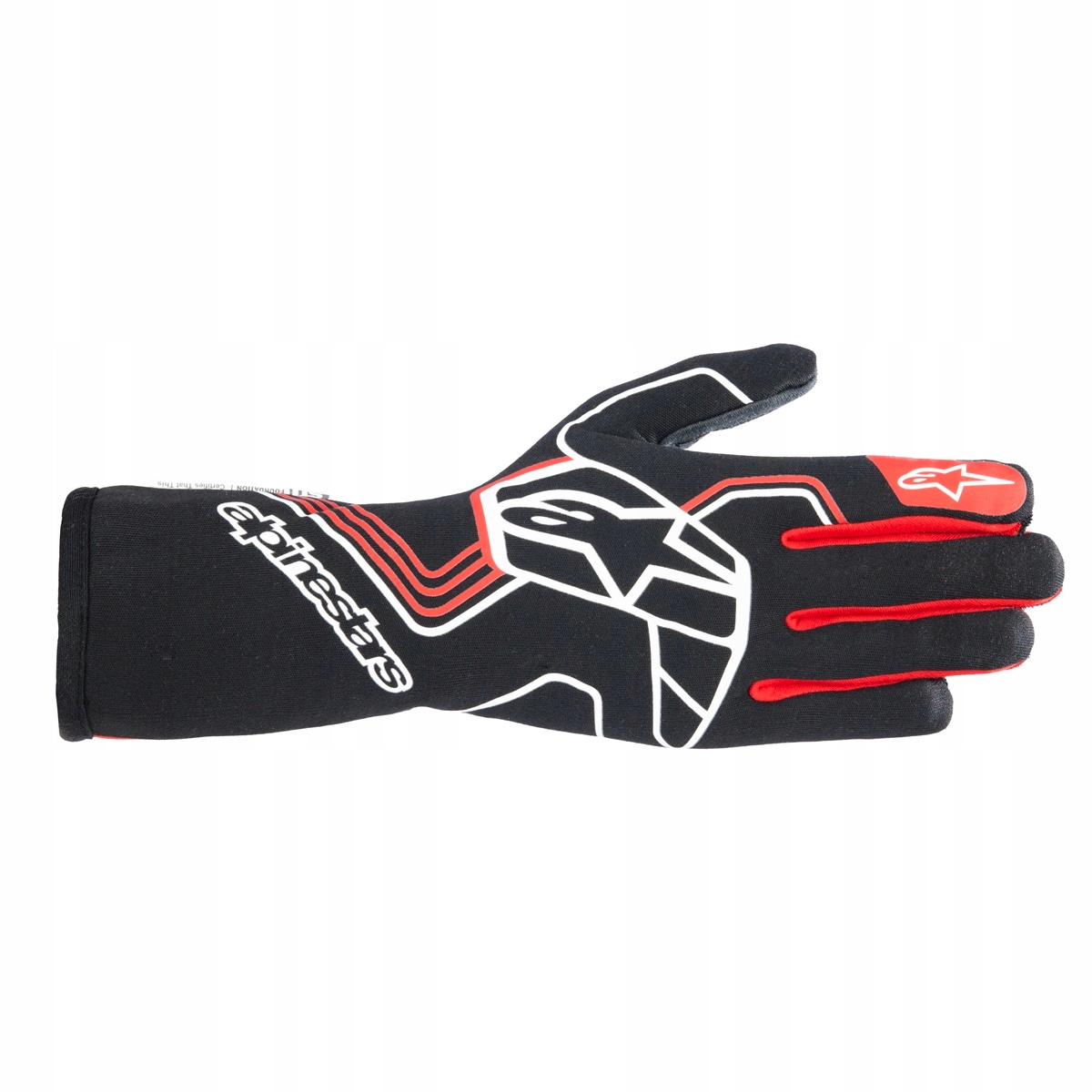 Rukavice Alpinestars Tech 1 Race v4 Fia čierno-červené veľ XXL