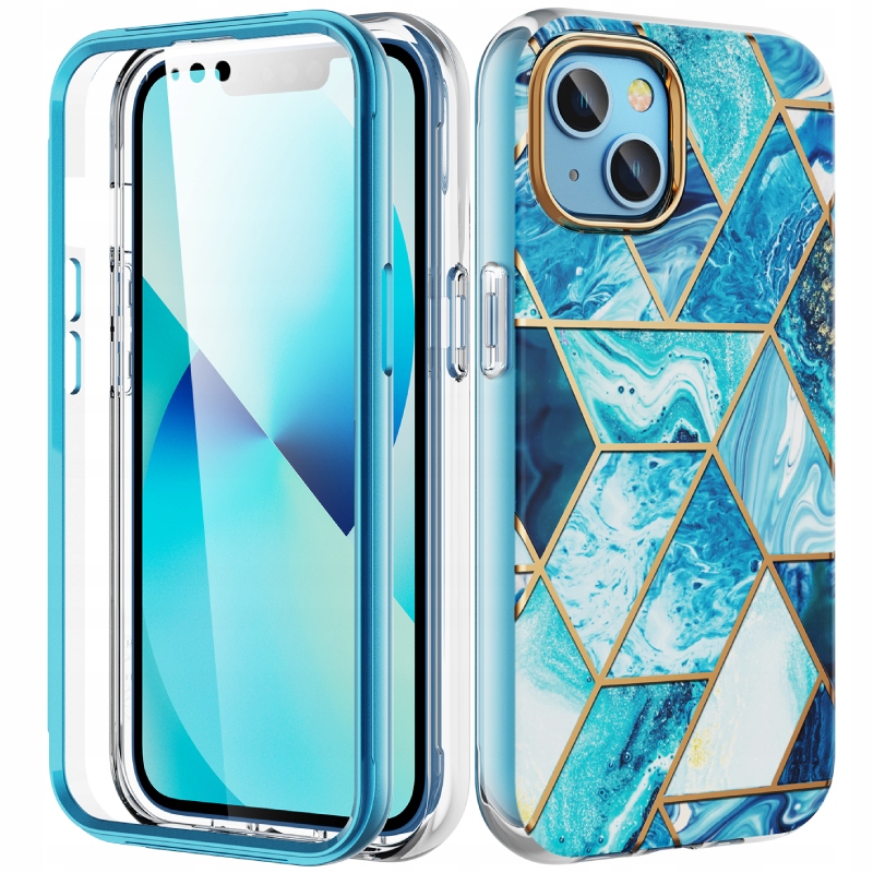 

Etui Przód I Tył Marble 360° Obudowa Do Iphone 13