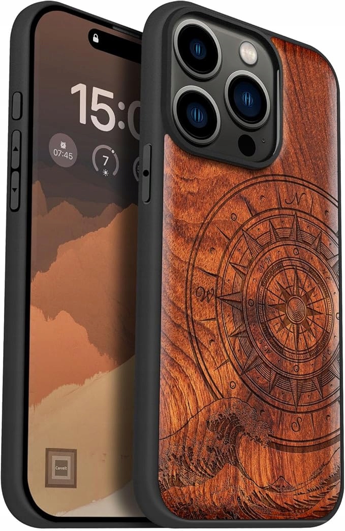 Zadní Kryt Carveit pro Apple iPhone 15 Pro Max hnědý