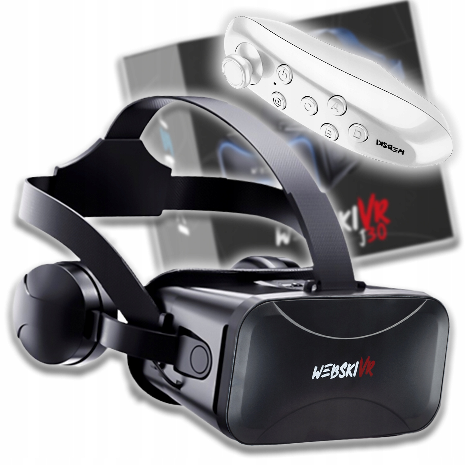 Vr 3D Brýle S Vestavěnými Sluchátky Jack Pro Hraní 3D Filmů 360 Dálkové Ovládání Bt