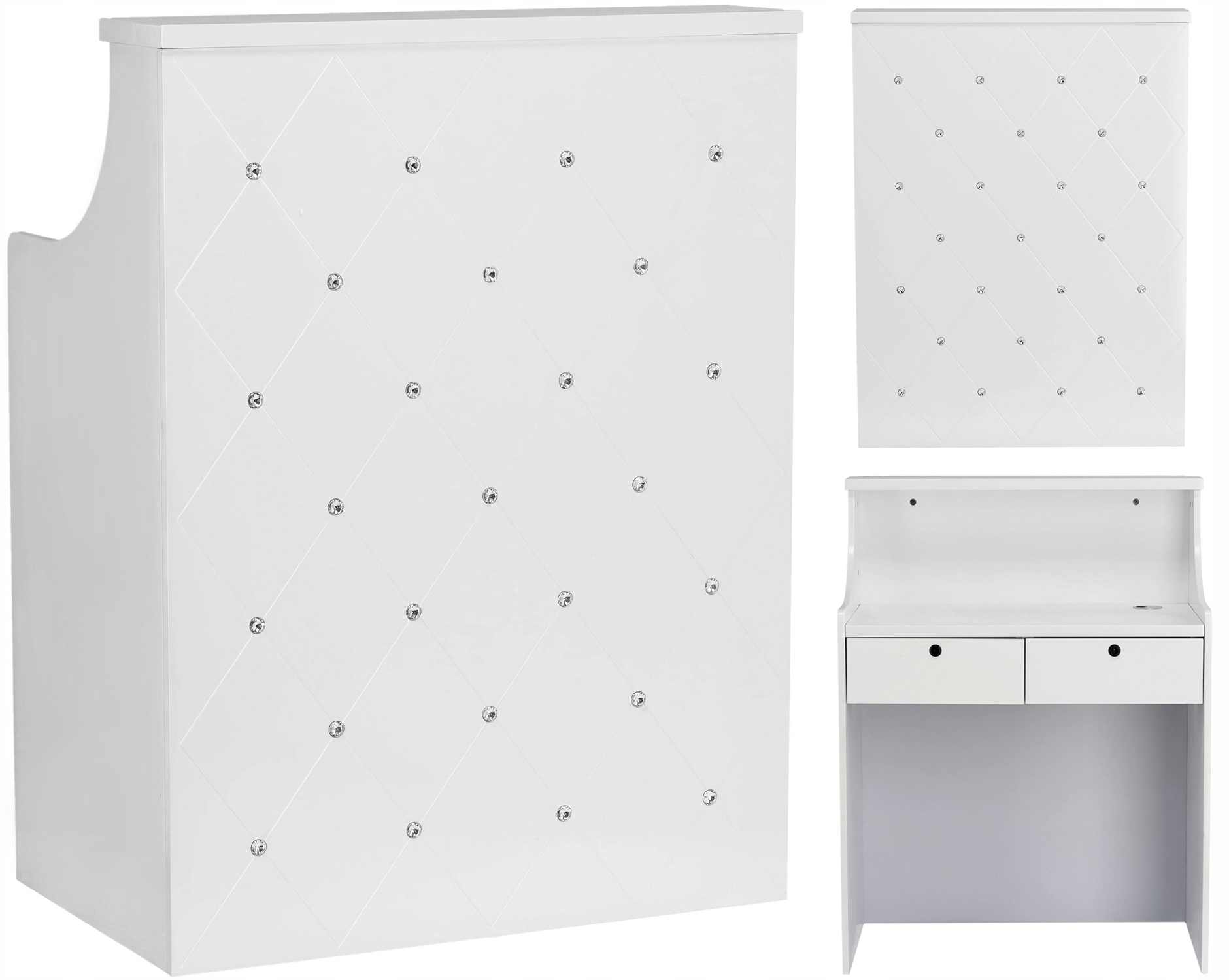 Kadeřnická recepce lakovaná Diamond 80 cm kosmetická do Spa salonu