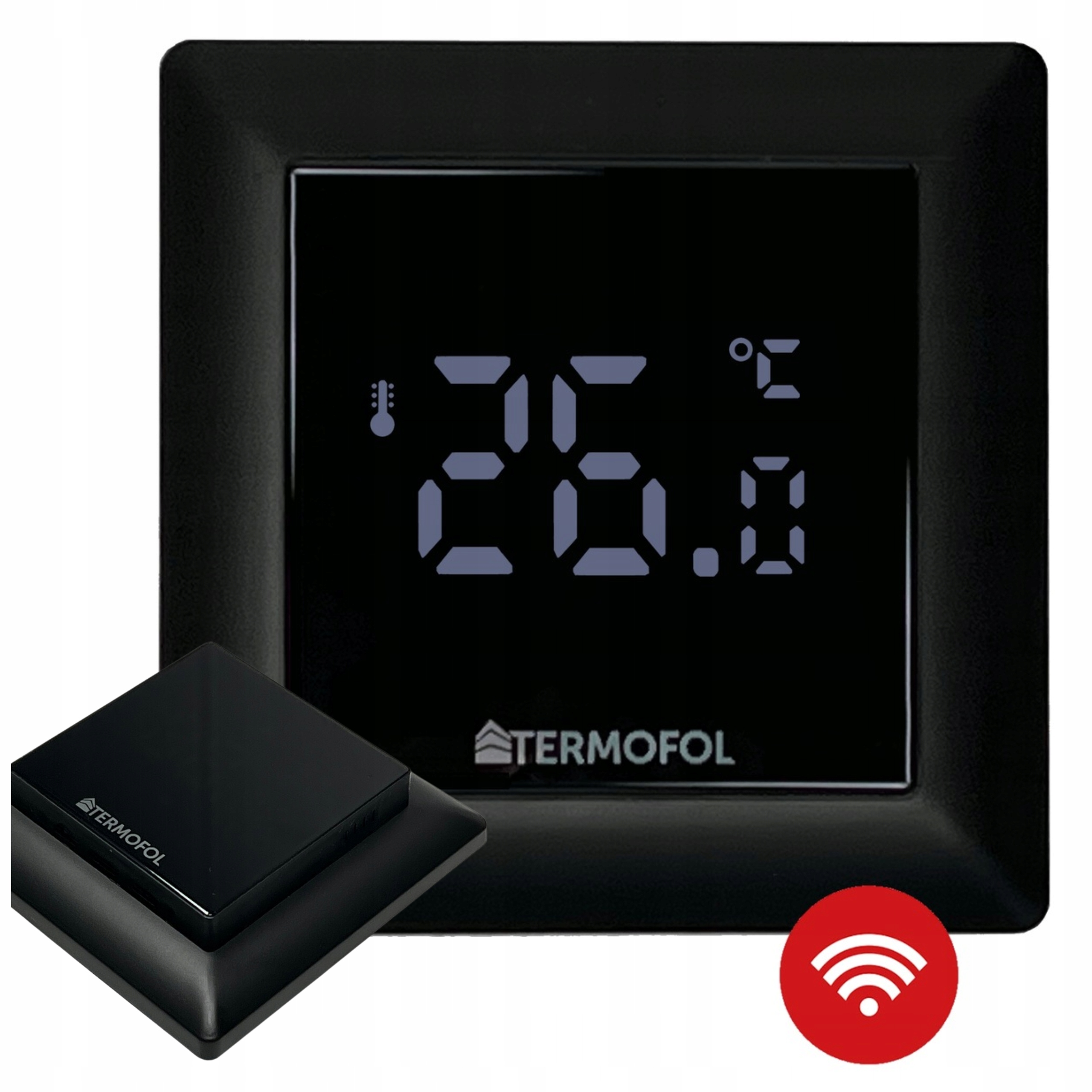 Izbový Dotykový Termoregulátor Termofol TF-H6WIFI Čierny Pre Podlahu