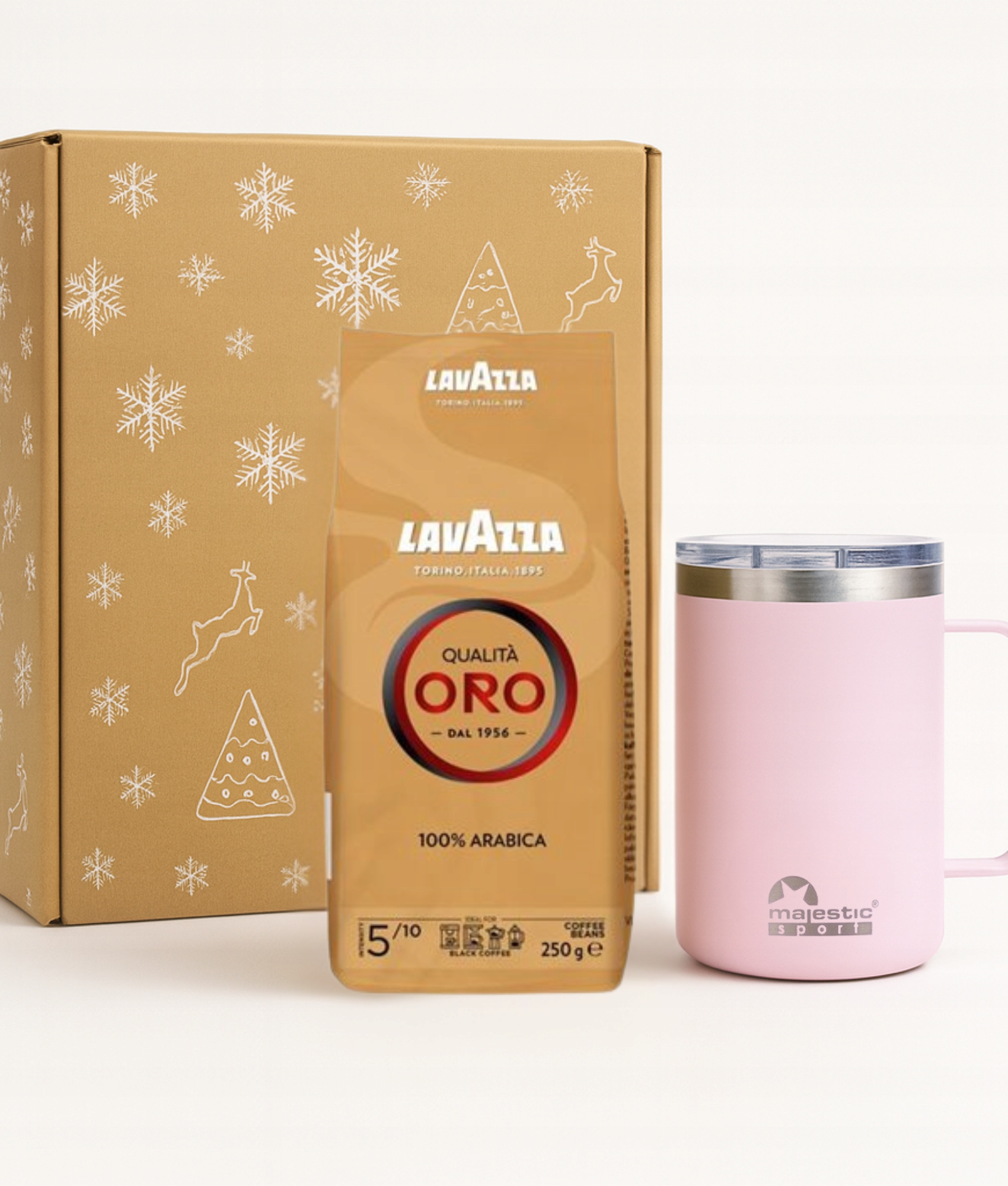 Levně Vánoční sada káva Lavazza Oro 250g Gump cup pink