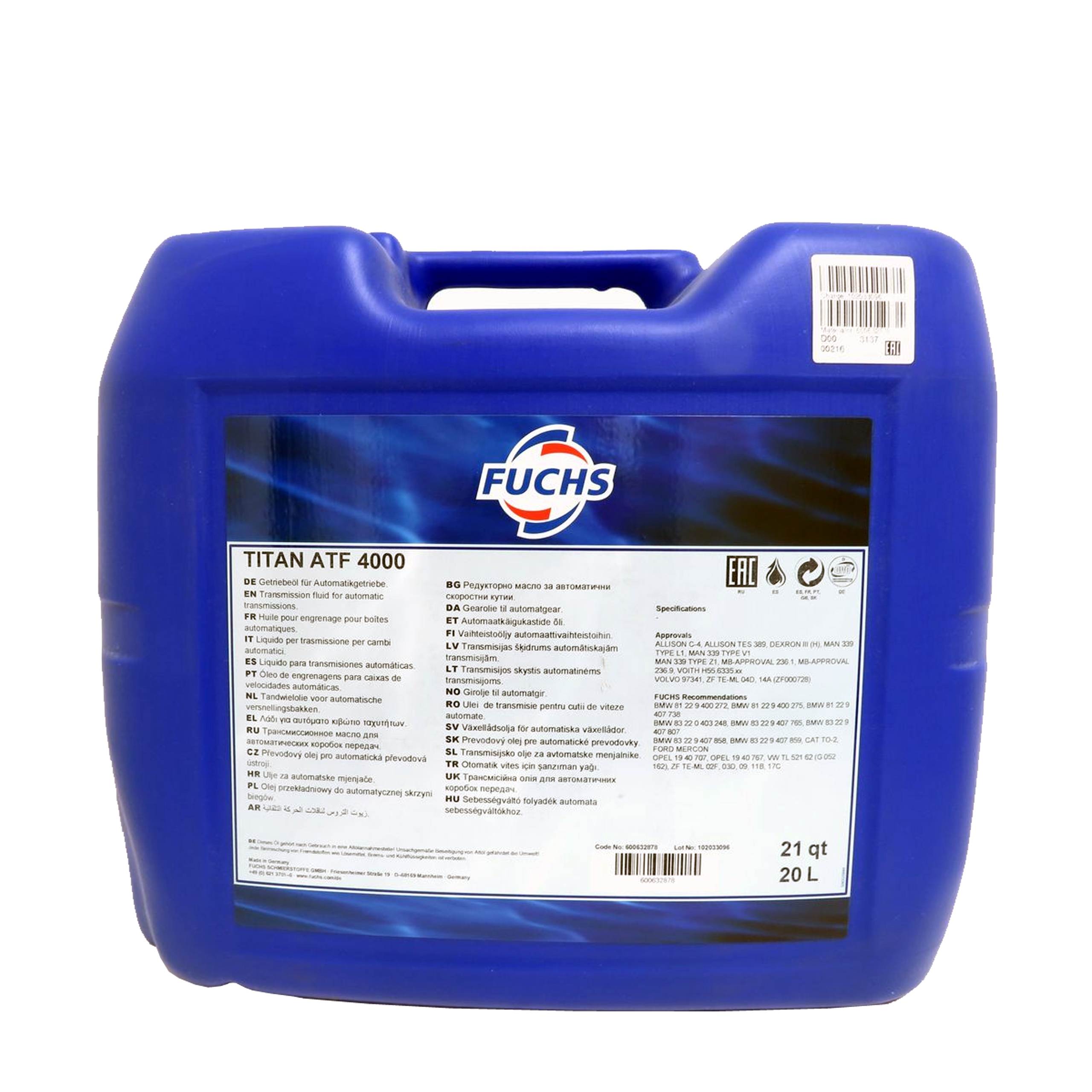 Prevodový olej Fuchs 600632878 20 l
