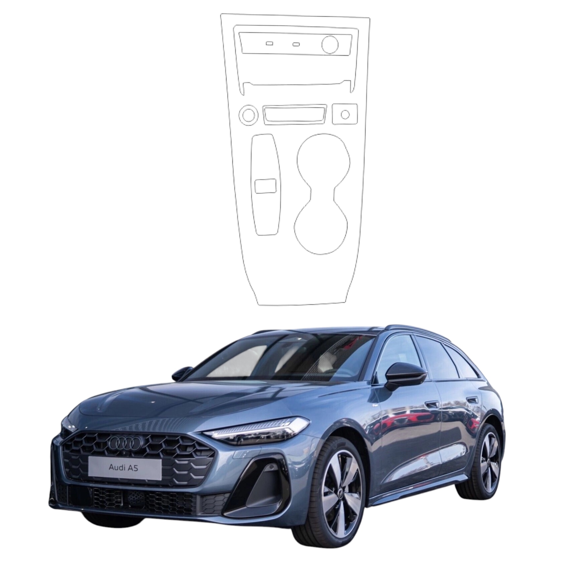 Fólie Ppf na ochranu středového tunelu pro Audi A5 B10