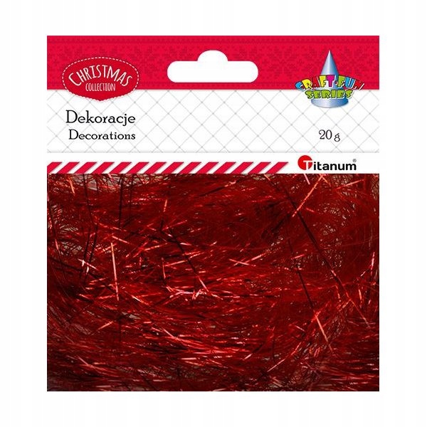 

Włosy anielskie 20g czerwone Titanum Christmas nr