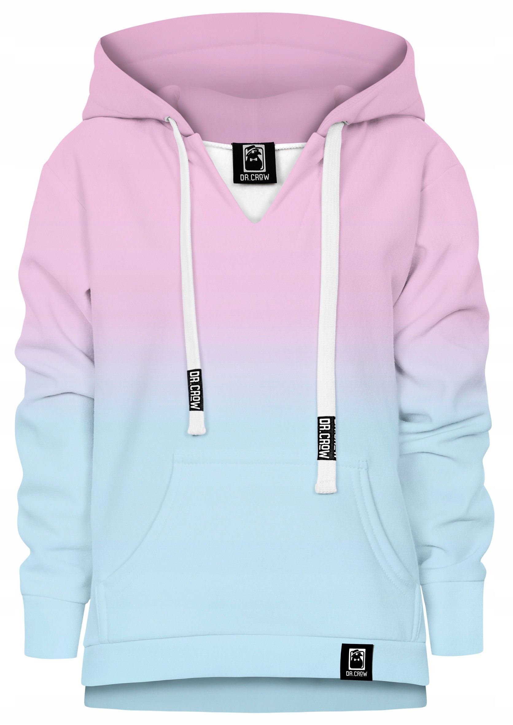 Bluza z kapturem Ombre Blue Pink 128 KIDS