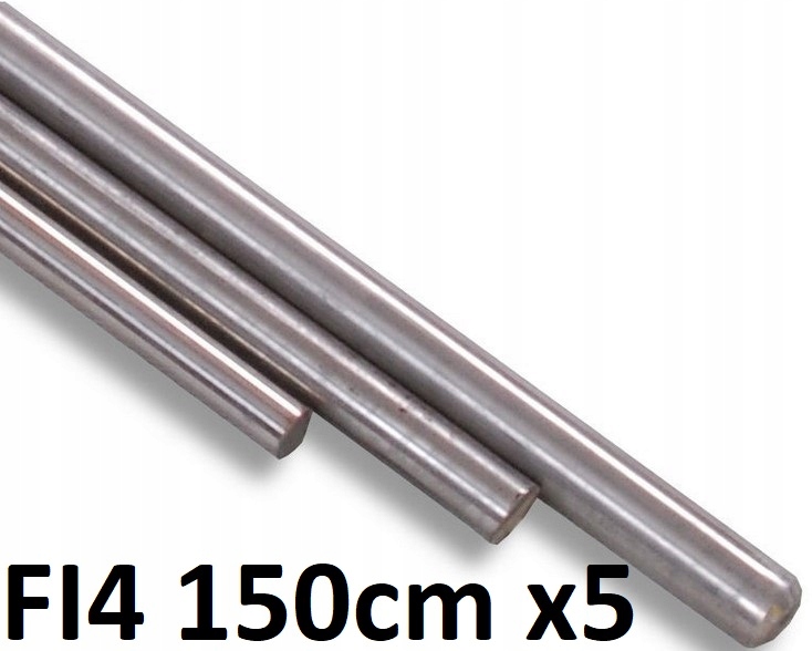 

Pręt nierdzewny kwasiak fi 4mm x5szt 150cm
