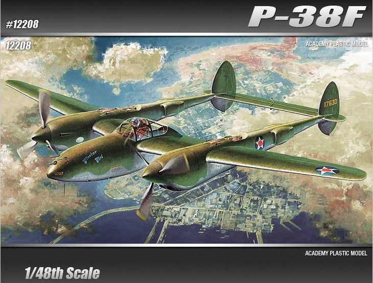 Academy 12208 P-38 F Blesk 1/48 Wwii