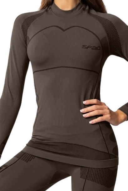 Spaio Koszulka termoaktywna damska Thermo-evo black light brown rozmiar L
