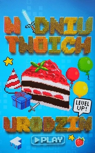 

Dla Dziecka Kartka urodzinowa Minecraft 2K96