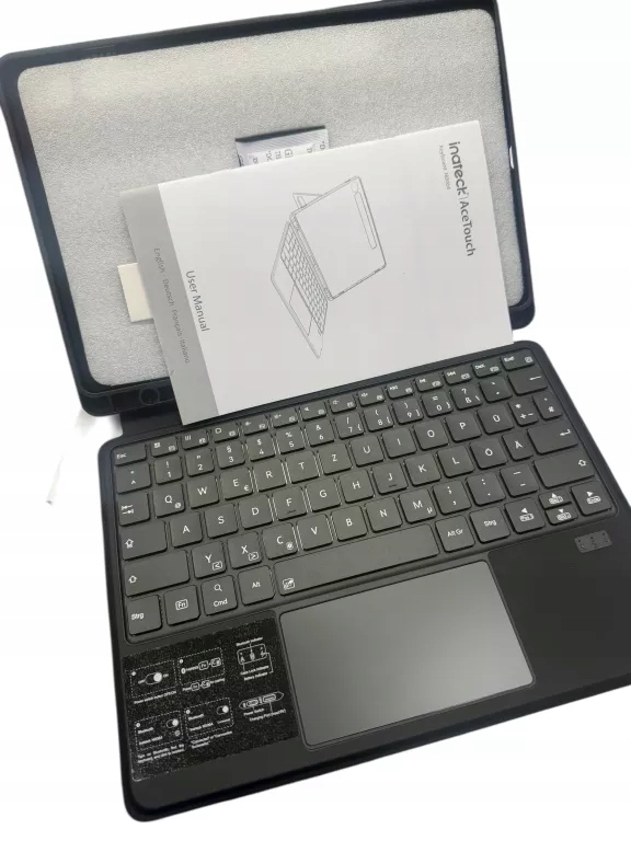 Etui Z Klawiaturą Inateck Acetouch N0064 Black Samsung Tab S10 FE/S9 Fe- S