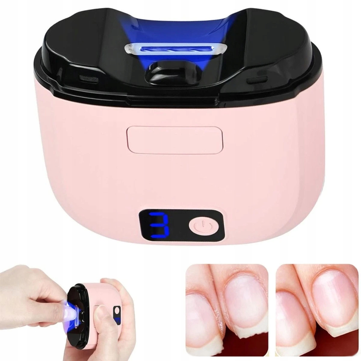 Zastřihovač Na Nehty Mini Elektrický Manikúra S Led Osvětlením