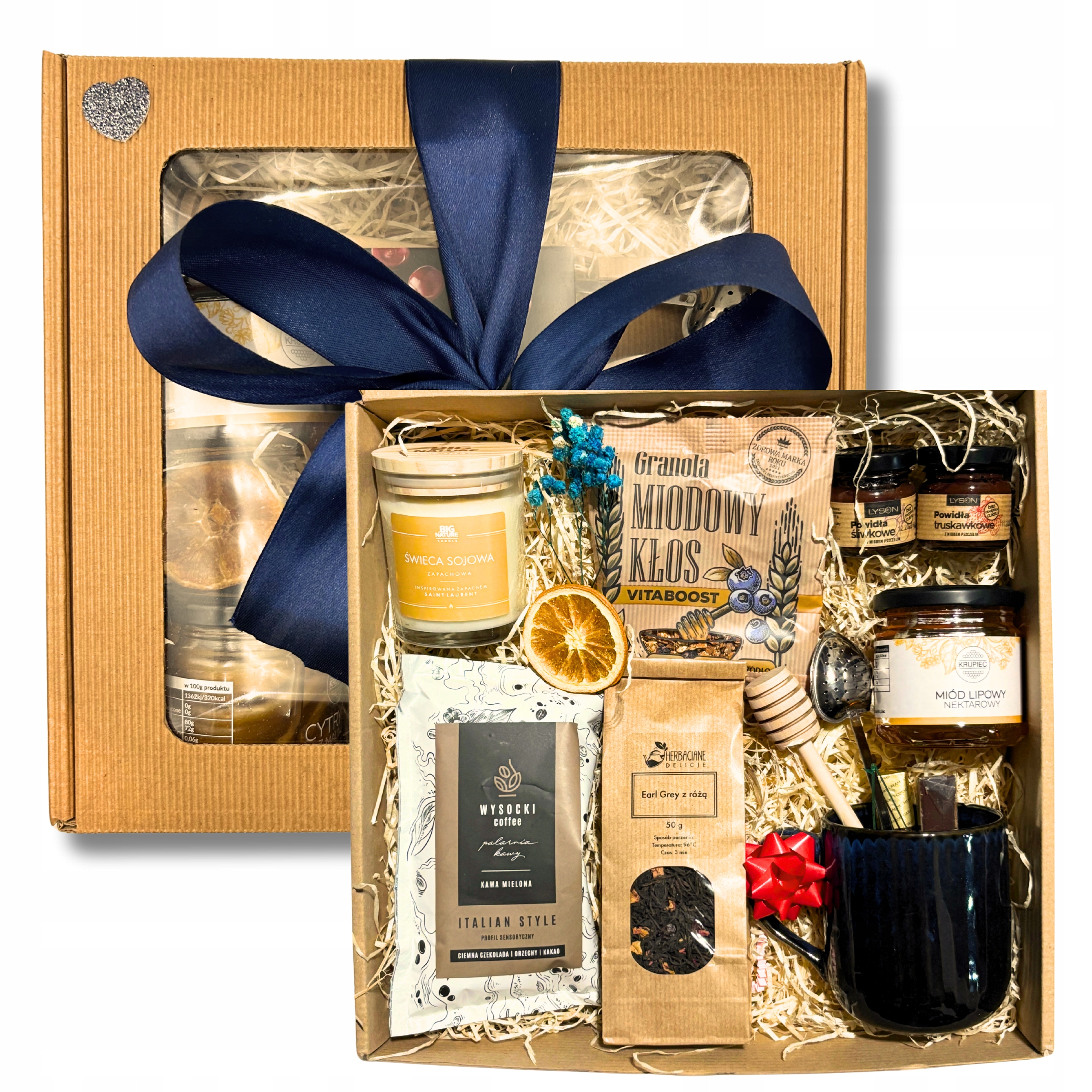 Levně Dárková Sada Čaj Svíčka Hrnek Dárek Den Babičky Den Dědečka