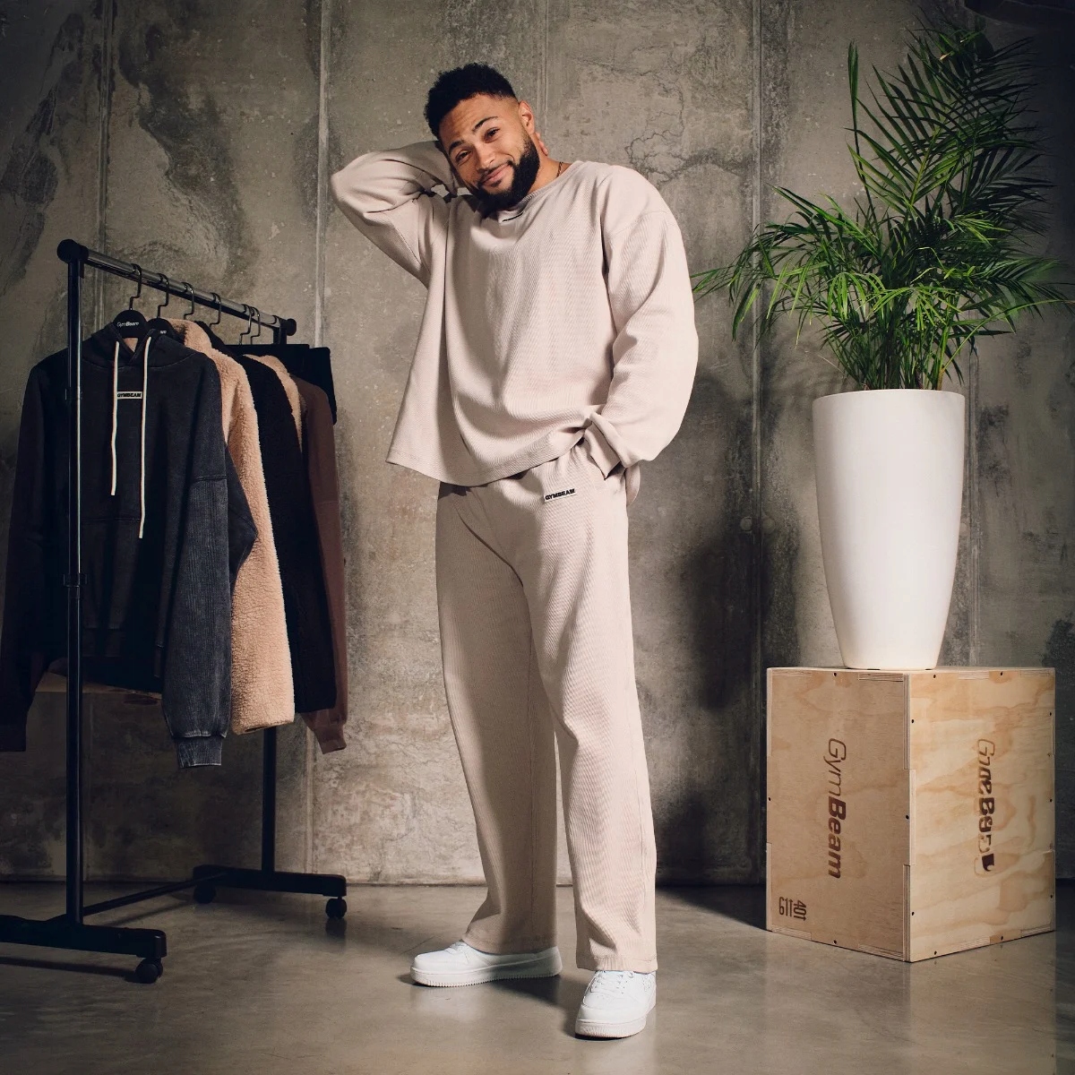 GymBeam Spodnie dresowe Aura Grey XXL