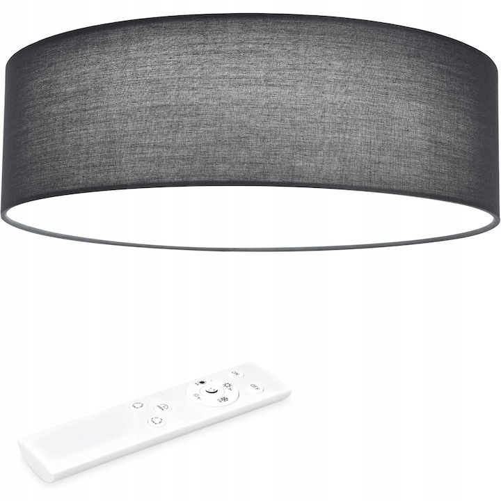 stropní svítidlo Led Navaris 22W s dálkovým ovládáním a regulací barvy 40 cm, tmavě šedá