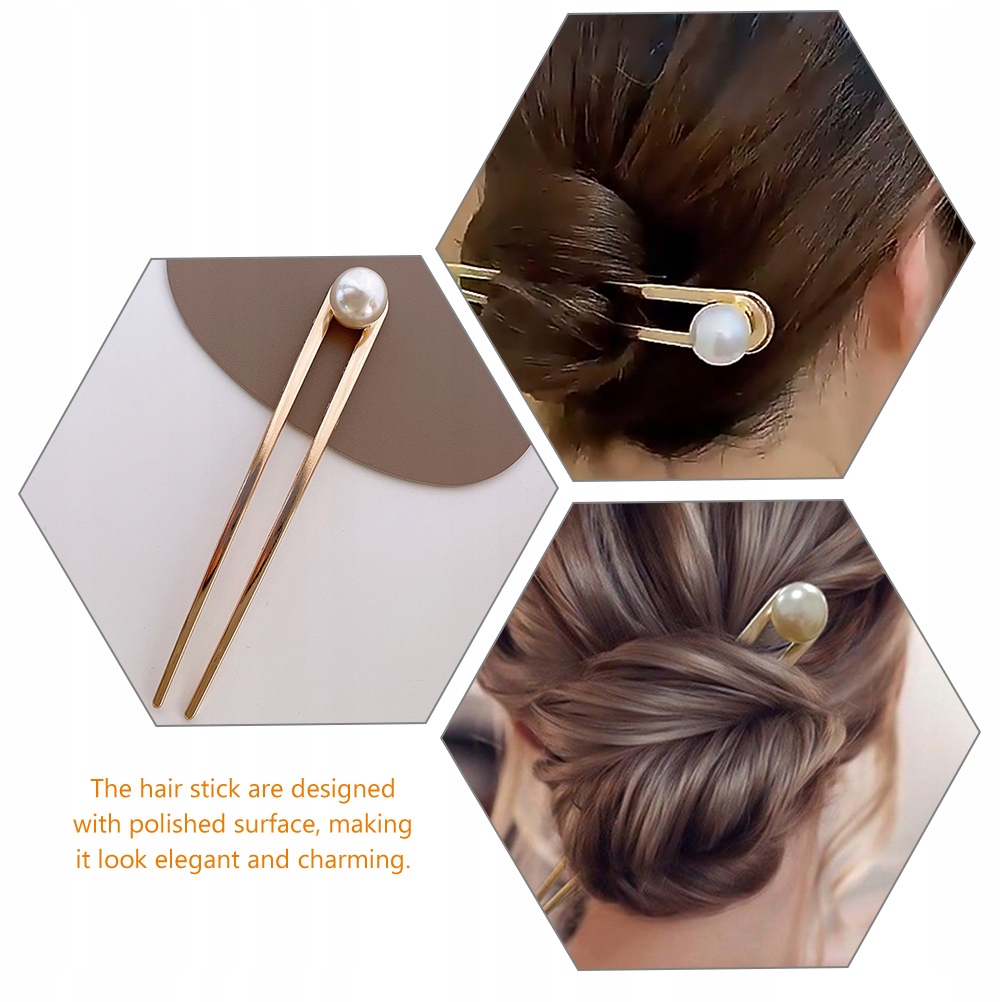 3x Bun do włosów Perła do włosów widelec do włosów Rodzaj inny