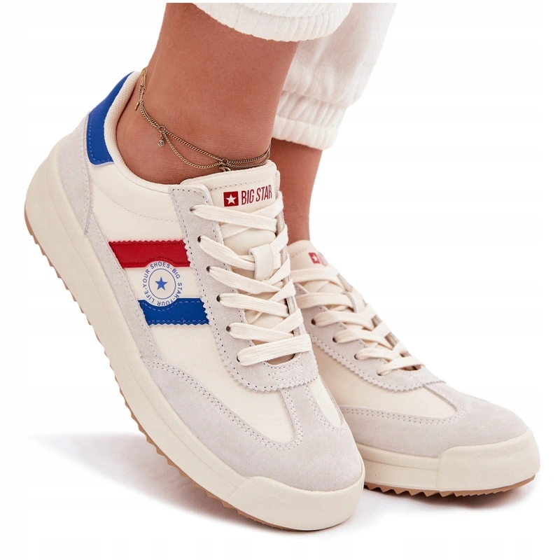 Dámské Šněrovací Nízké Tenisky Big Star TT274161 Béžové 38