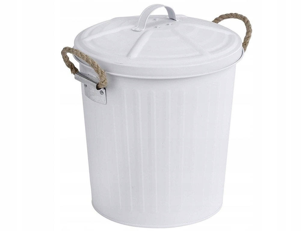 Levně Kosmetický kovový košík v bílé barvě Gara, 23x24x28,5 cm