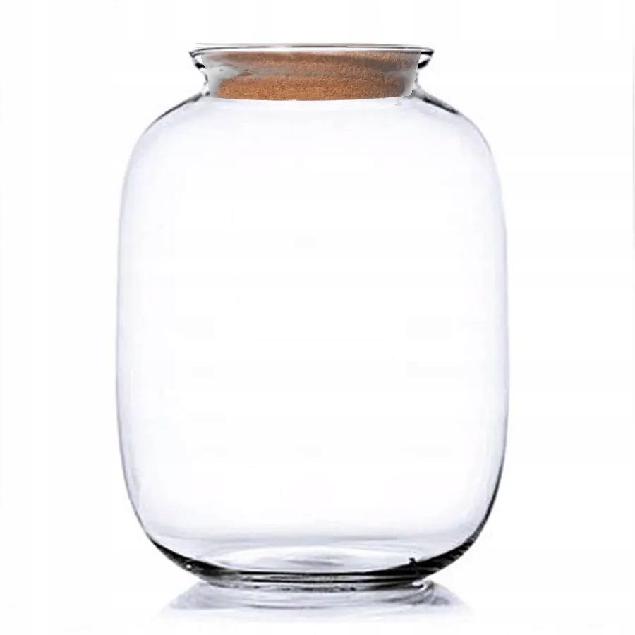 Les ve sklenici, skleněná sklenice s korkem Baňka H-32 cm D-25 cm