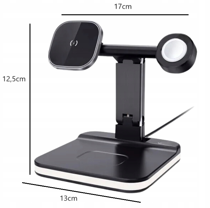 15W Indukcyjna Stacja ładowania 3w1 do Telefonu Słuchawek i Smartwatcha EAN (GTIN) 5905982161693