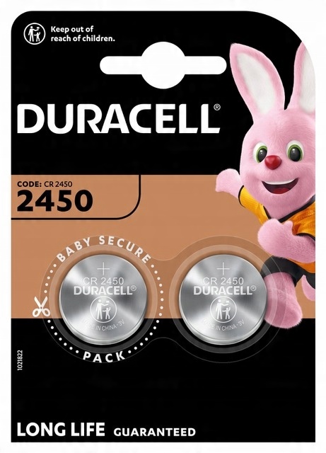 

2x Bateria litowa Duracell CR2450 3V DL 2450 2szt